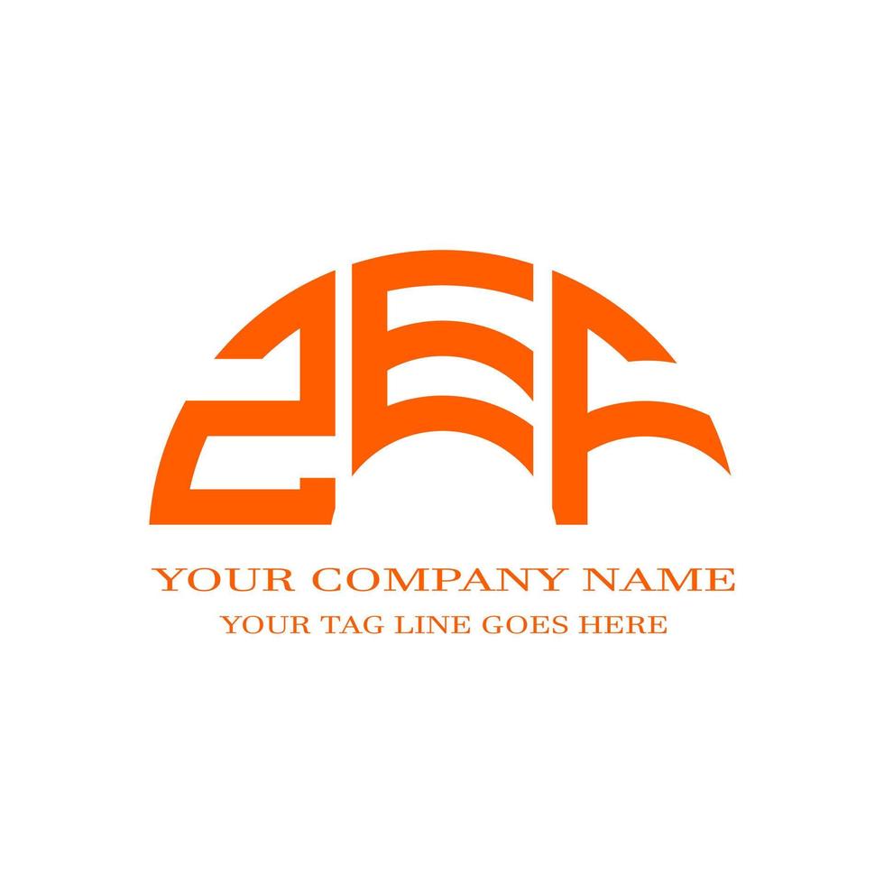 ZEF letter logo creative design with vector graphic