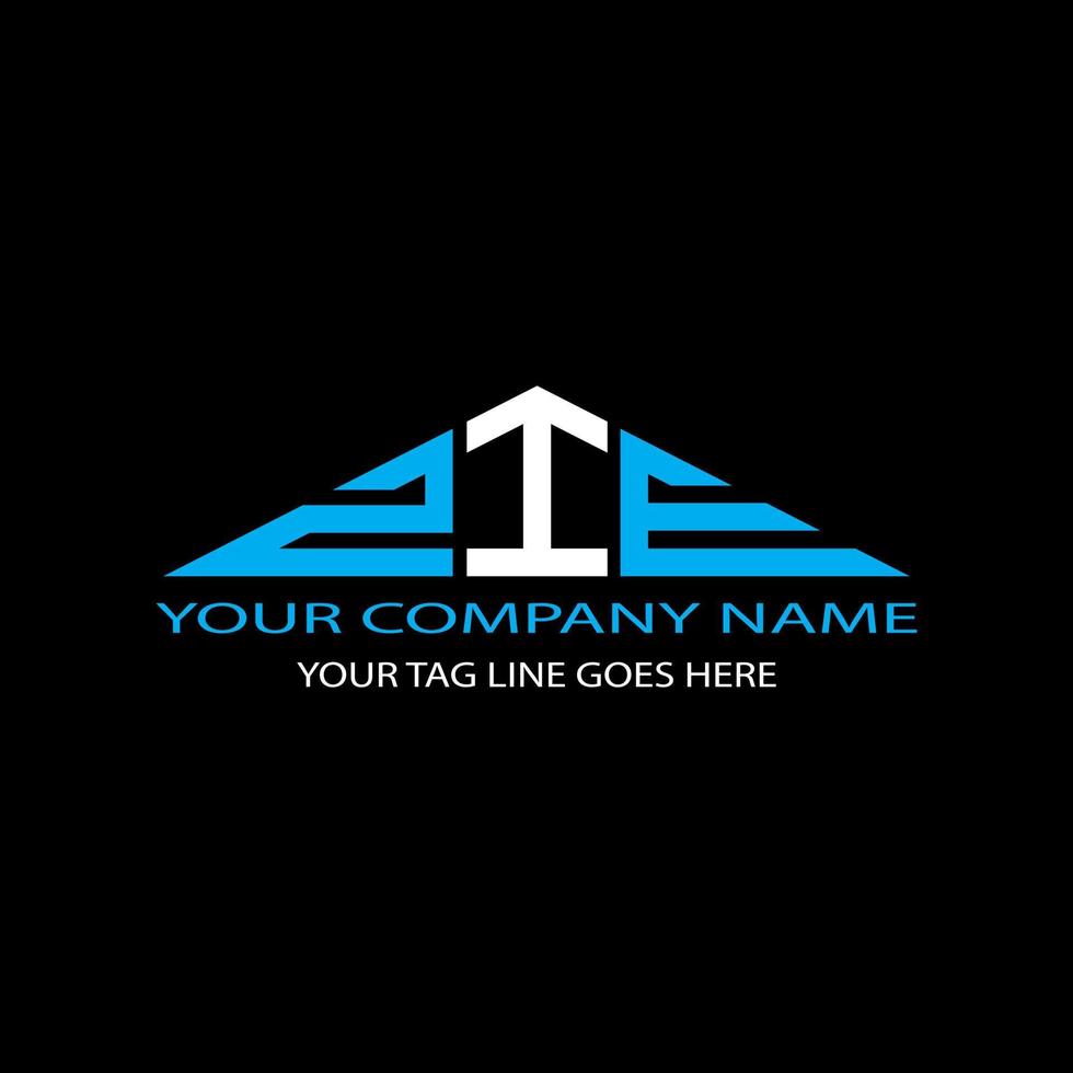 ZIE letter logo creative design with vector graphic