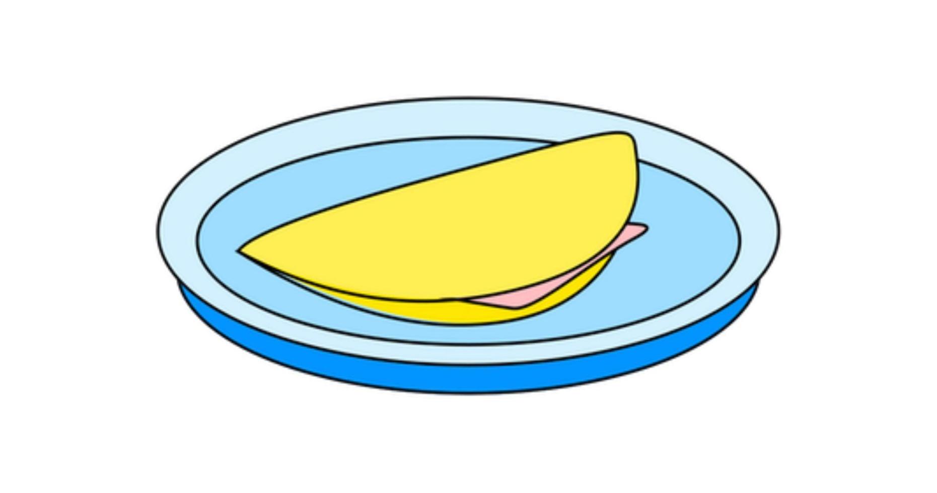 Ilustración de vector de huevo revuelto