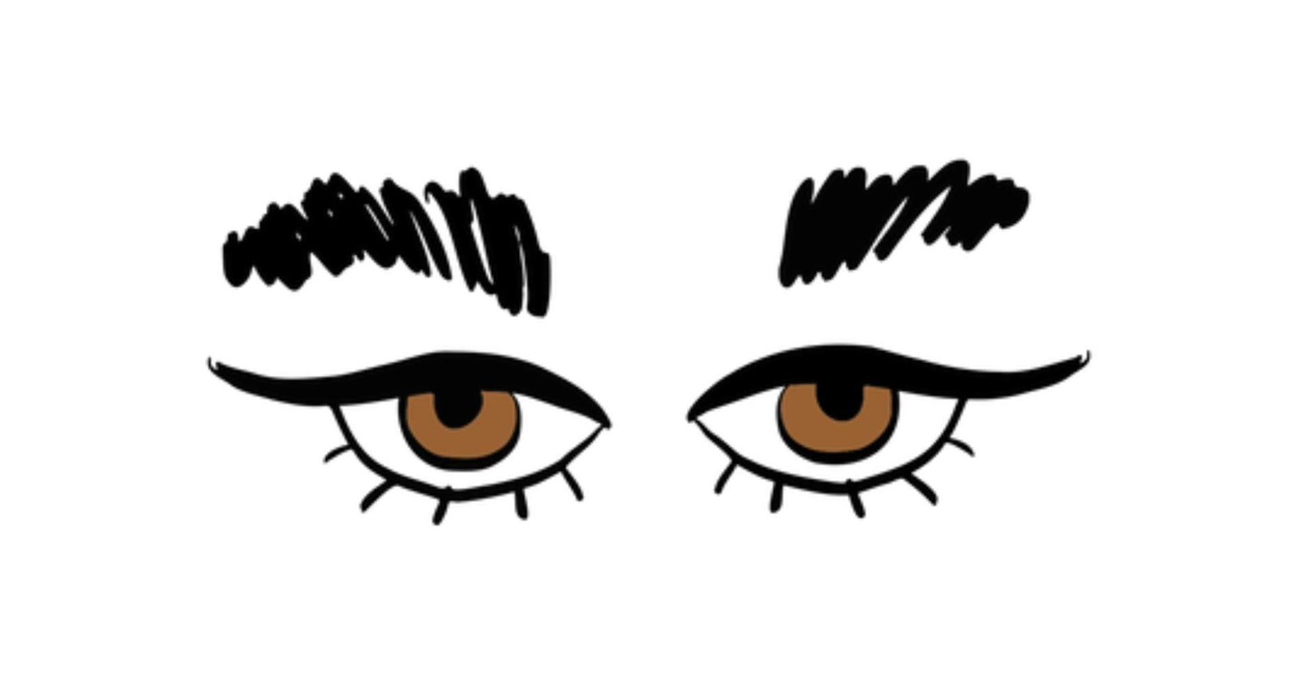 double eye badge vector illustration image