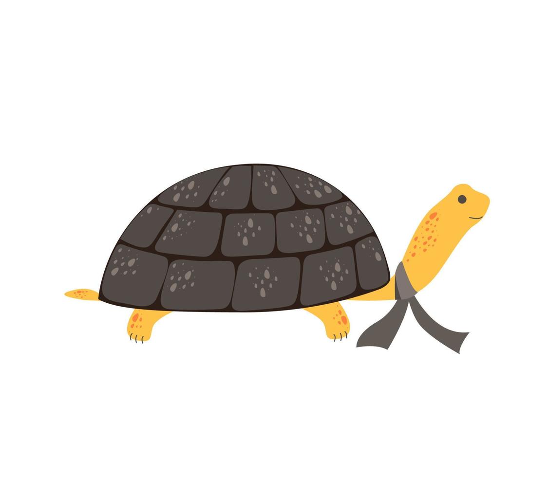 linda tortuga al estilo escandinavo. ilustración vectorial de dibujo a mano. vector