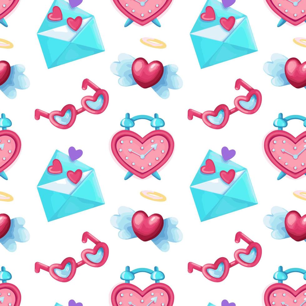 Pink seamless pattern for St Valentine Day vector