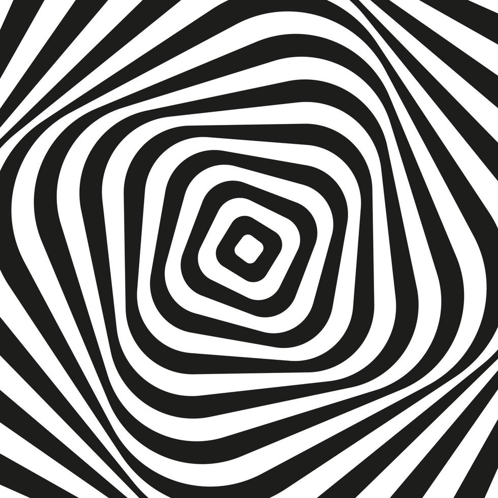 Abstract psychedelic background with optical illusion effect vector