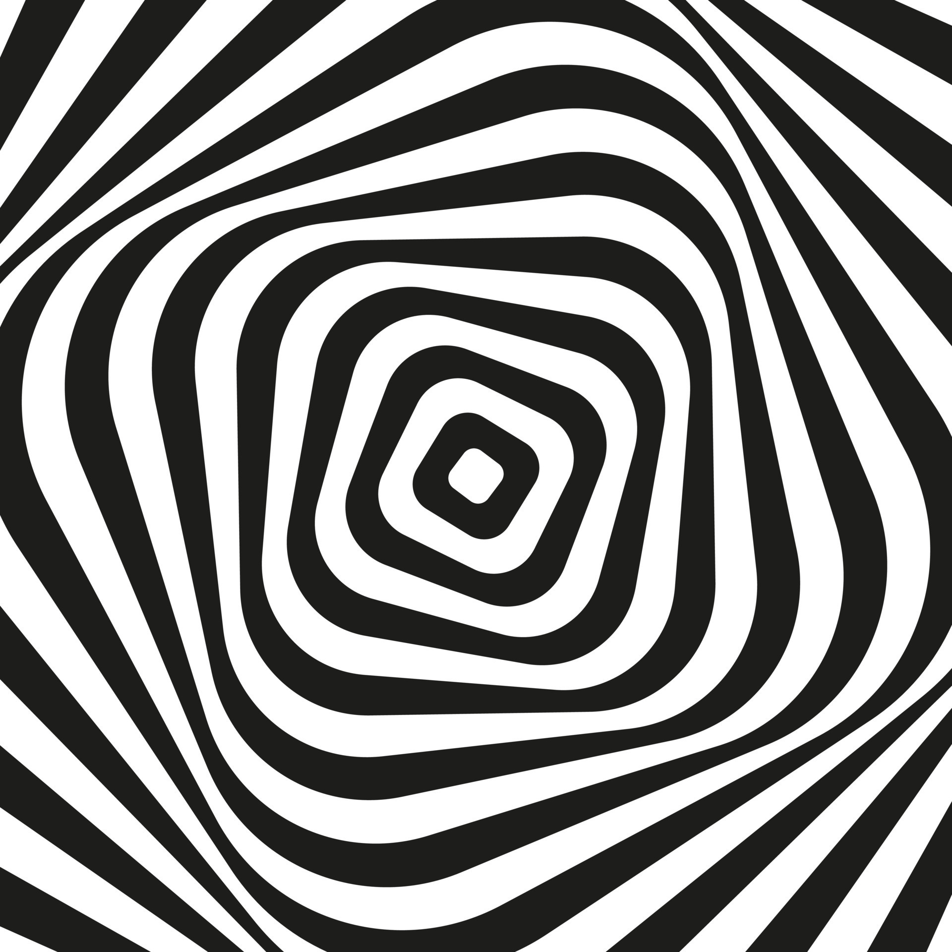 Abstract psychedelic background with optical illusion effect 9017323