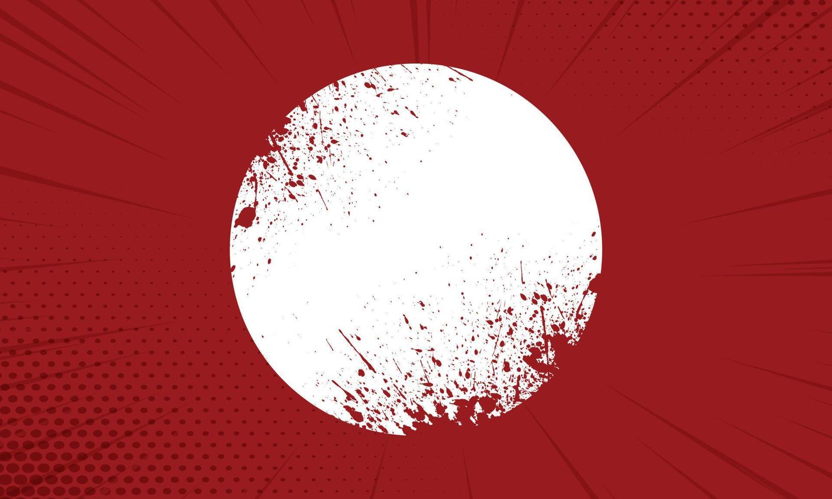 Dark red grunge style comic background. Vector illustration