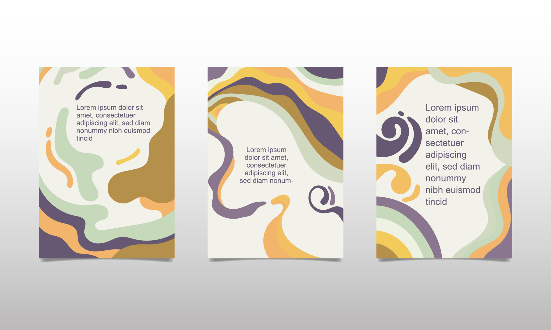 Set of liquid abstract cover templates Vector illustration 9017464 Set of liquid abstract cover templates Vector illustration 9017464