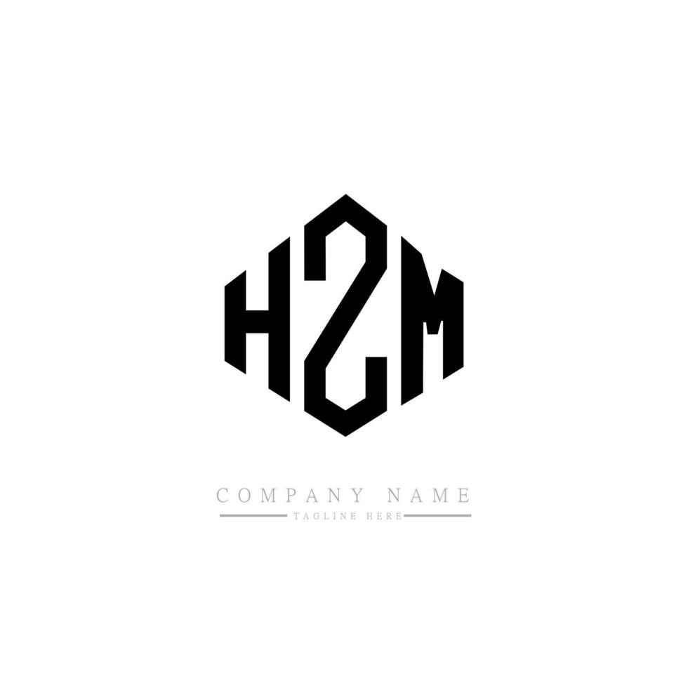 HZM letter logo design with polygon shape. HZM polygon and cube shape logo design. HZM hexagon vector logo template white and black colors. HZM monogram, business and real estate logo.