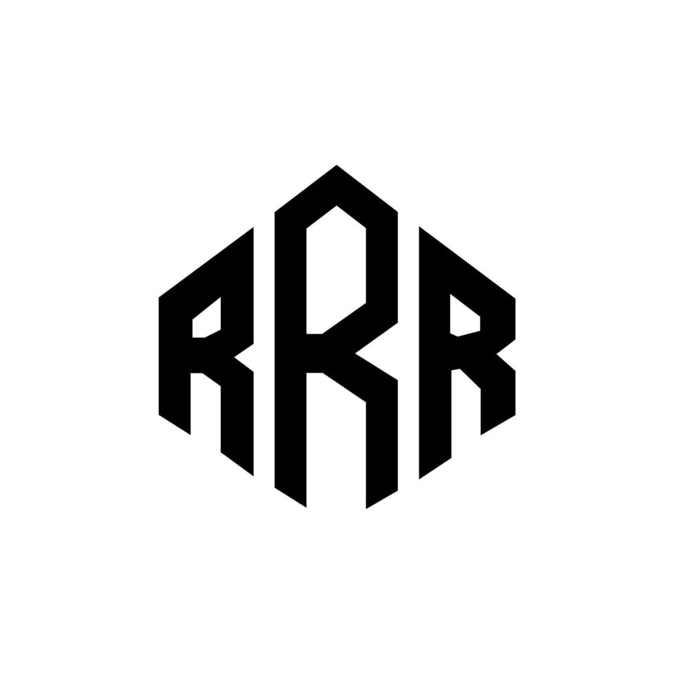 diseño de logotipo de letra rrr con forma de polígono. rrr polígono y diseño de logotipo en forma de cubo. rrr hexágono vector logo plantilla colores blanco y negro. rrr monograma, logotipo comercial e inmobiliario.