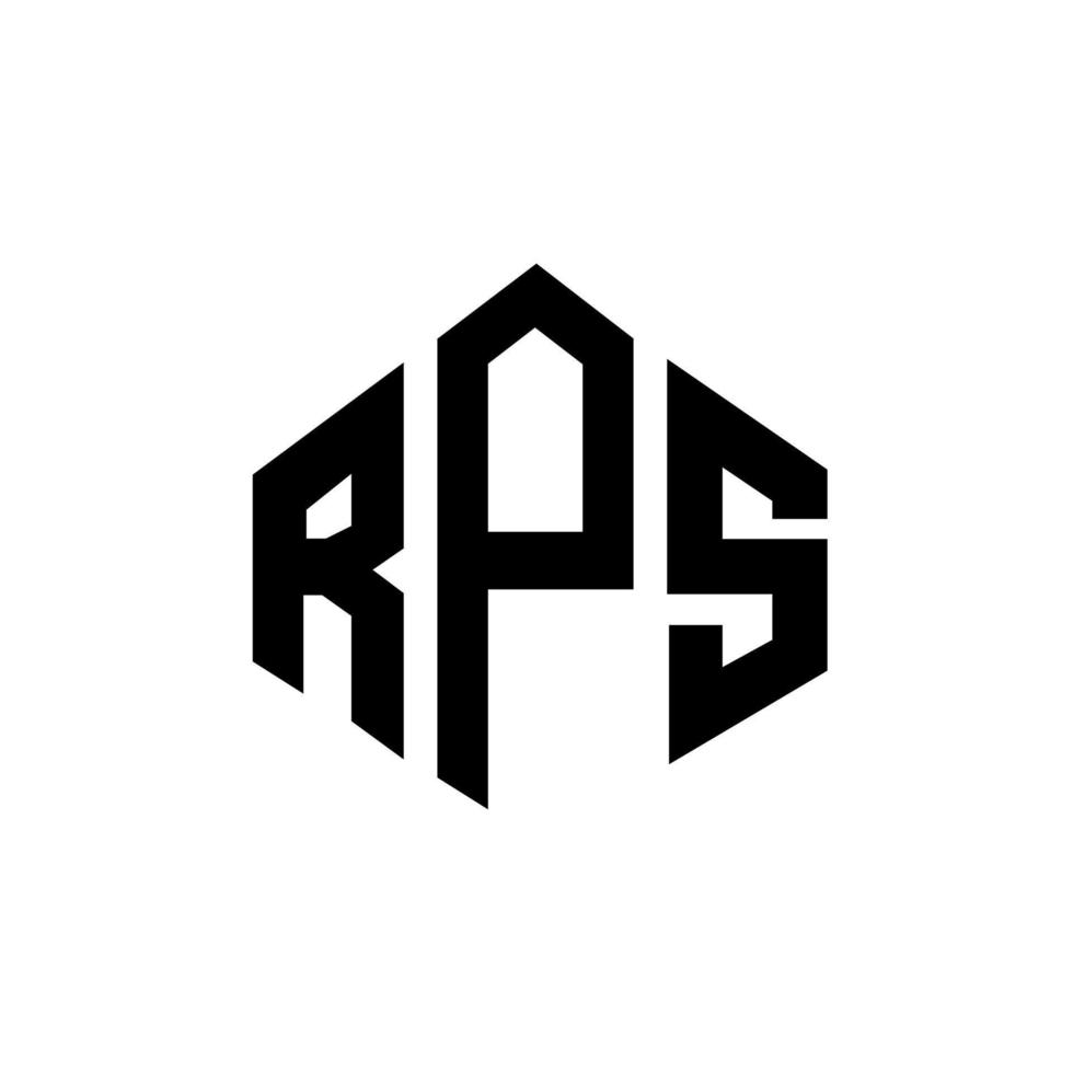 RPS letter logo design with polygon shape. RPS polygon and cube shape logo design. RPS hexagon vector logo template white and black colors. RPS monogram, business and real estate logo.