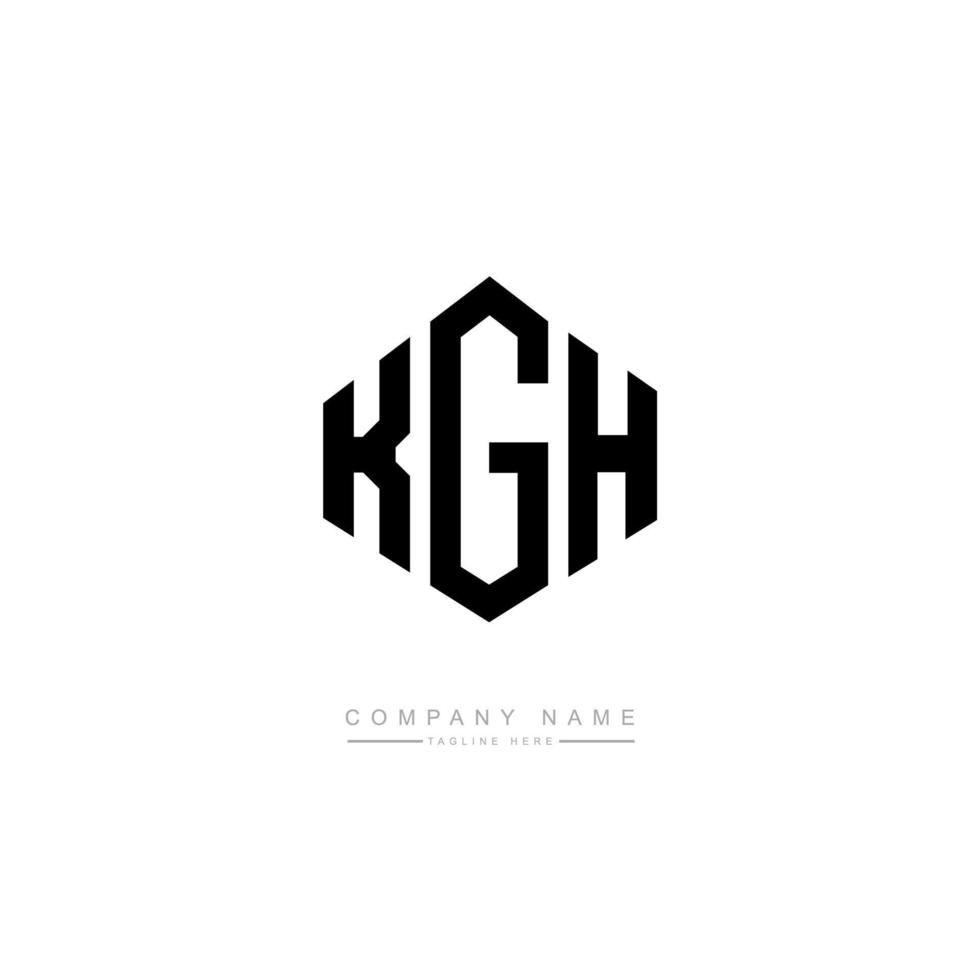 KGH letter logo design with polygon shape. KGH polygon and cube shape ...