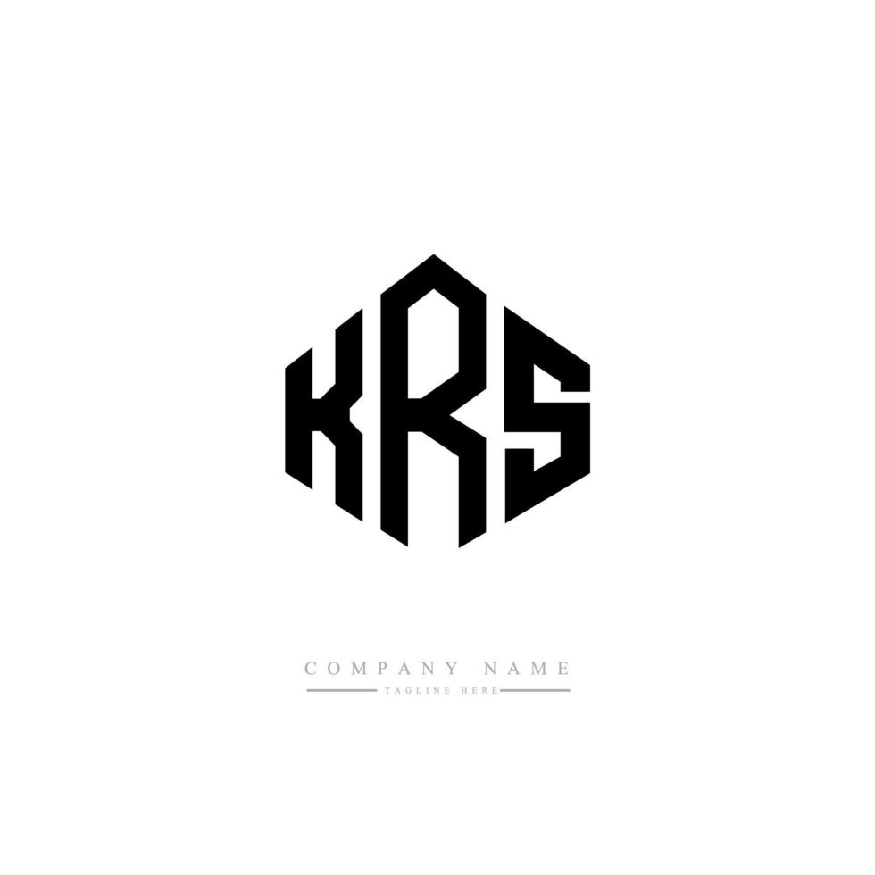 KRS letter logo design with polygon shape. KRS polygon and cube shape logo design. KRS hexagon vector logo template white and black colors. KRS monogram, business and real estate logo.