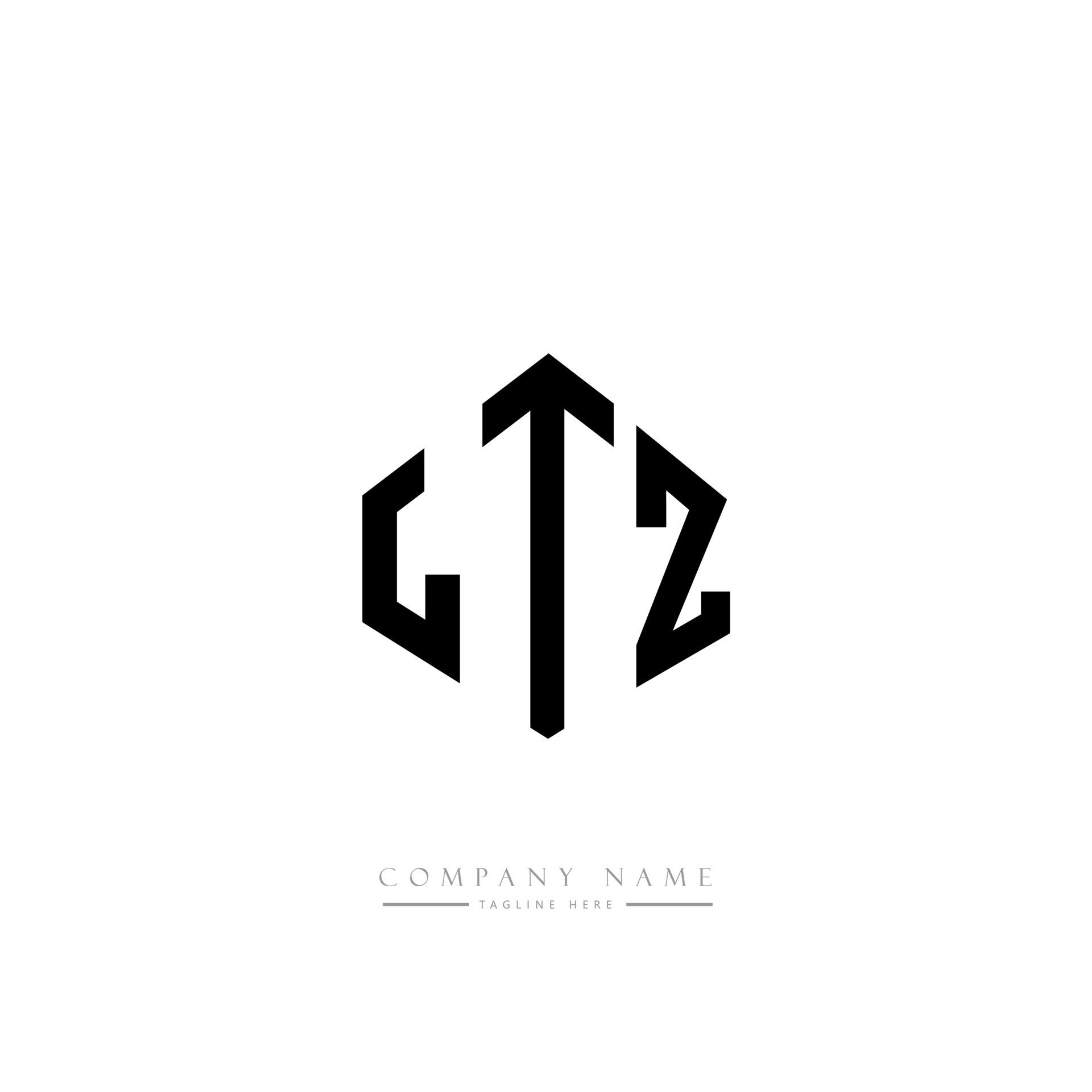 LTZ letter logo design with polygon shape. LTZ polygon and cube shape ...