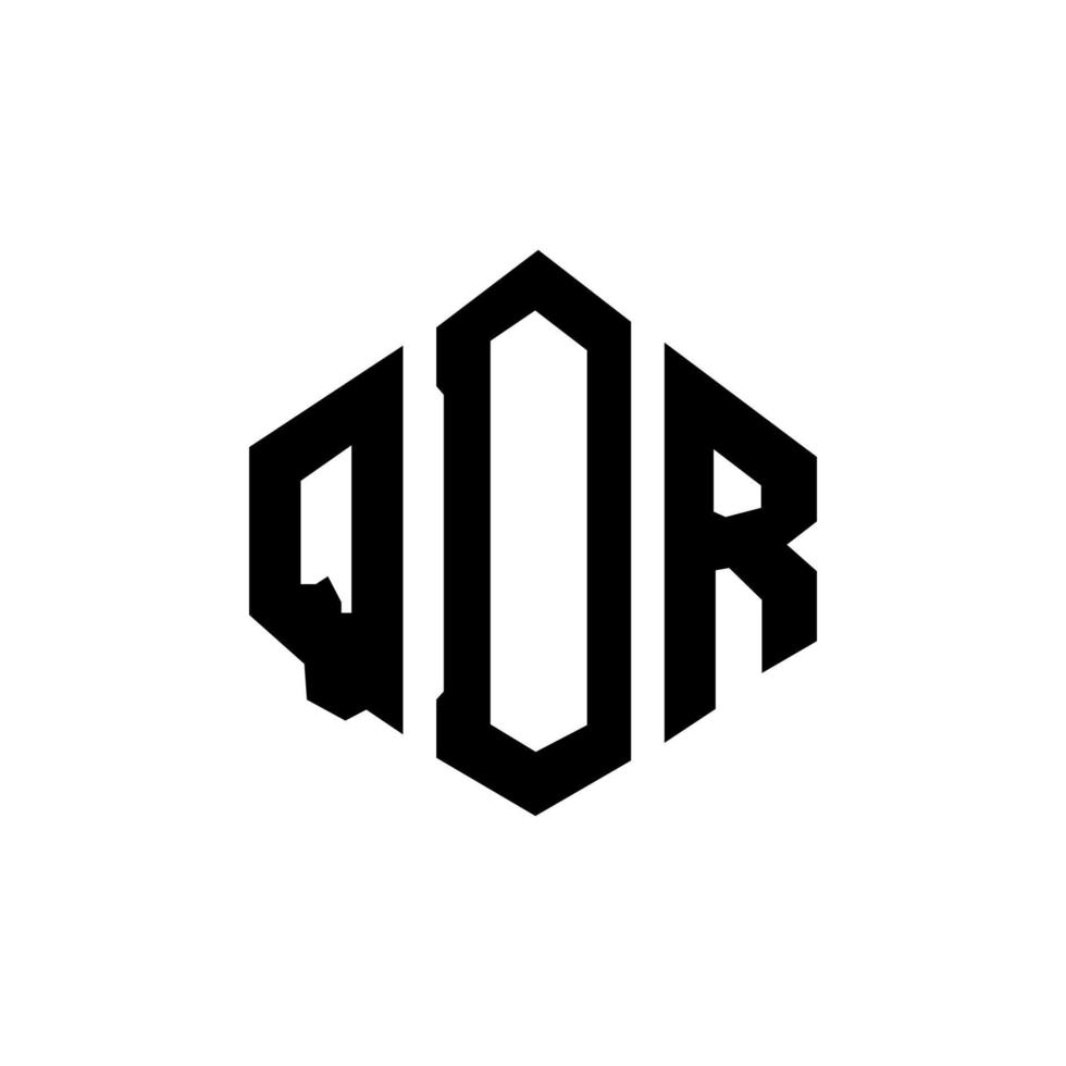 diseño de logotipo de letra qdr con forma de polígono. diseño de logotipo en forma de cubo y polígono qdr. qdr hexágono vector logo plantilla colores blanco y negro. monograma qdr, logotipo comercial e inmobiliario.