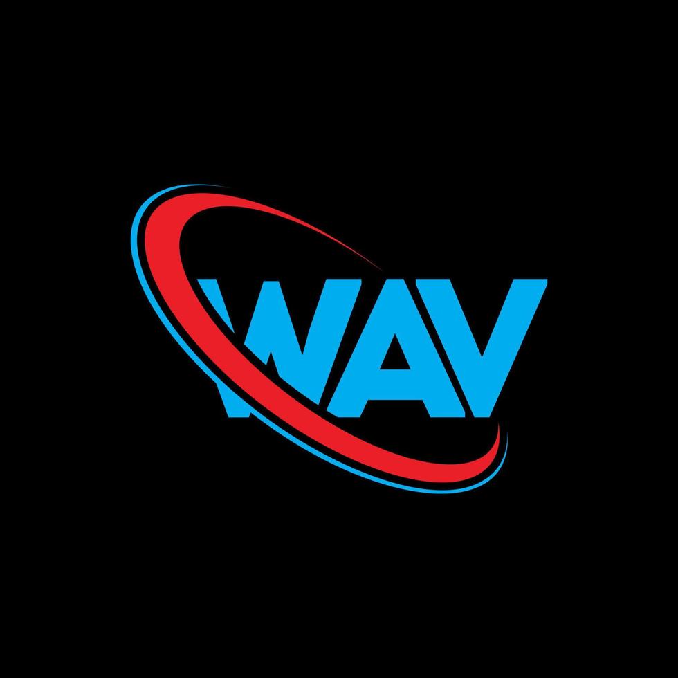 logotipo de wav letra wav diseño de logotipo de letra wav. logotipo de wav de iniciales vinculado con círculo y logotipo de monograma en mayúsculas. tipografía wav para tecnología, negocios y marca inmobiliaria. vector