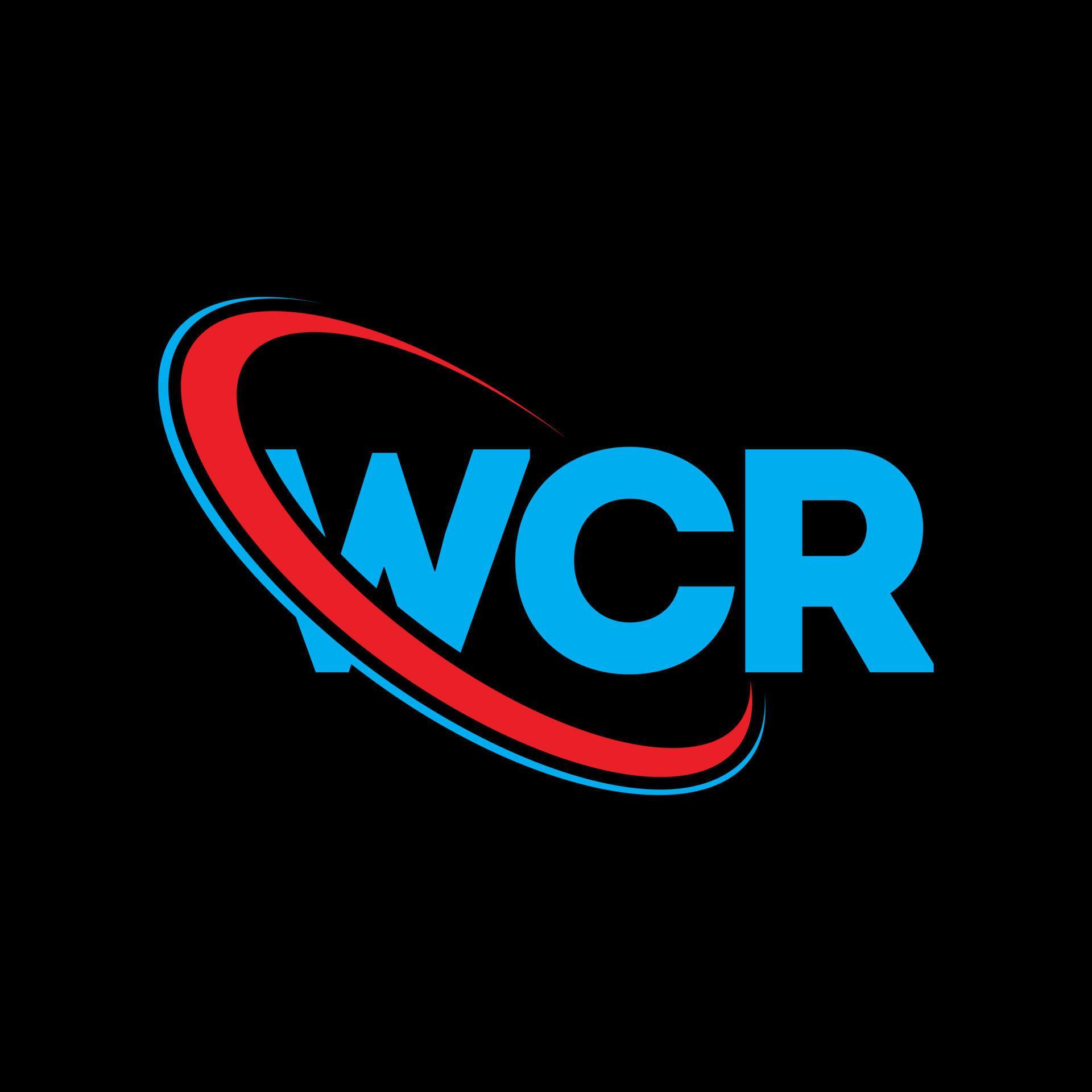 logotipo de rc. carta wcr. diseño del logotipo de la letra wcr