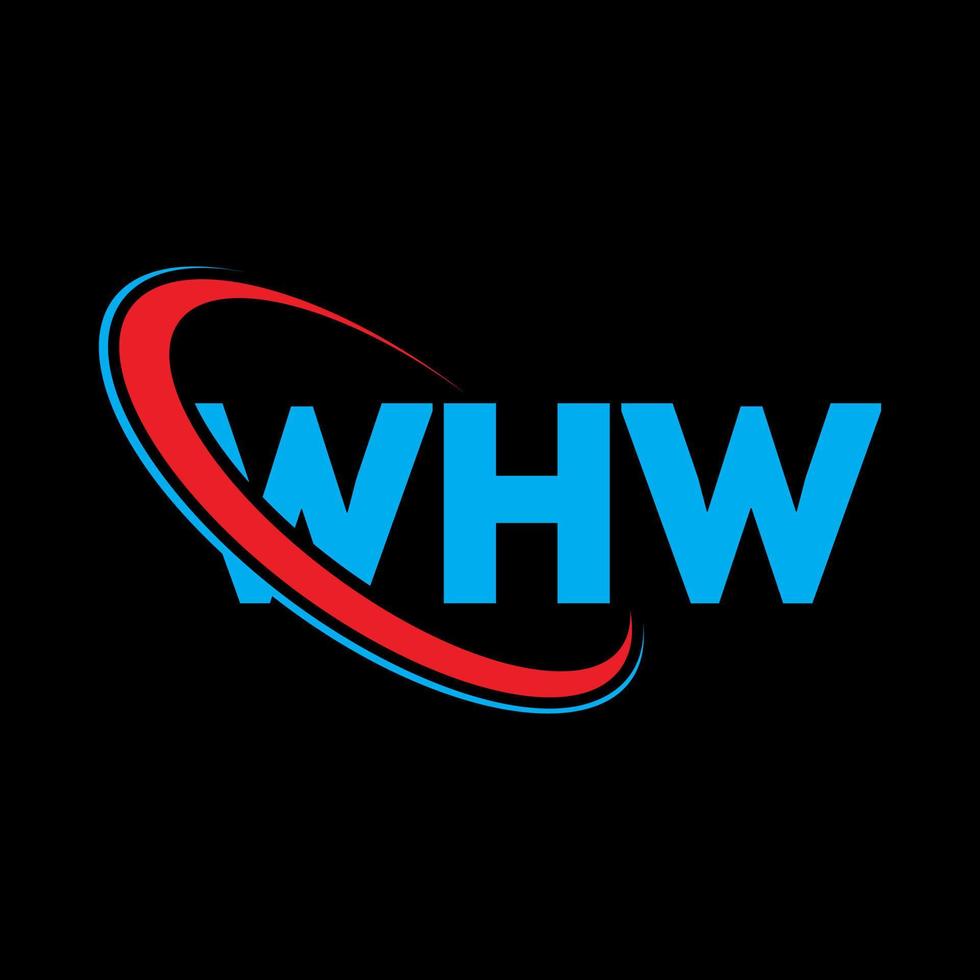 logotipo de www. qué letra. diseño del logotipo de la letra whw. logotipo de iniciales whw vinculado con círculo y logotipo de monograma en mayúsculas. whw tipografía para tecnología, negocios y marca inmobiliaria. vector