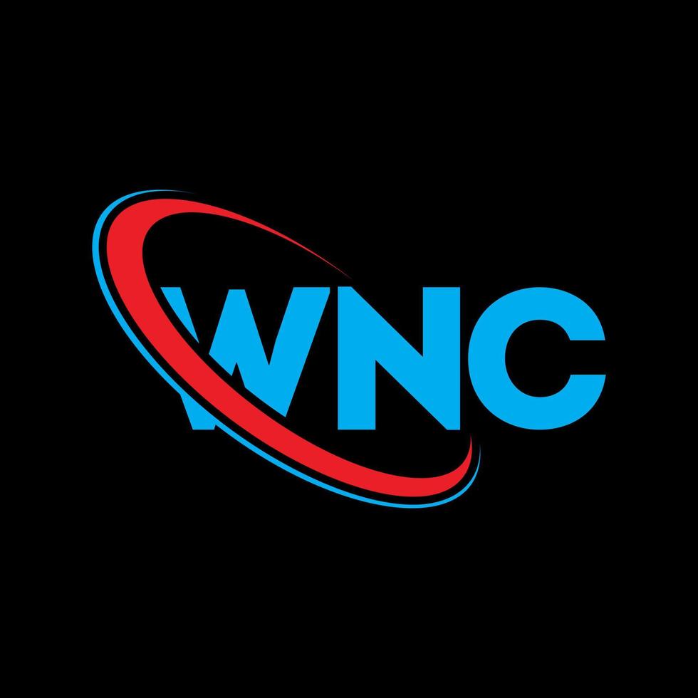 logotipo de wnc. letra wnc. diseño del logotipo de la letra wnc