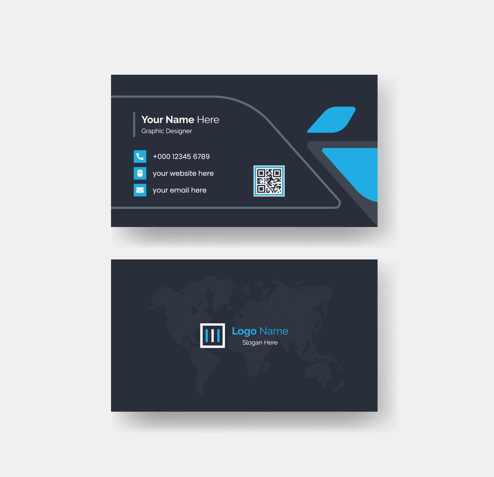 minimal and clean business card design template for business or office or individuals vector