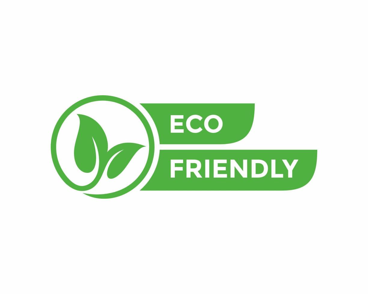 Eco friendly Healthy natural product label logo design vector