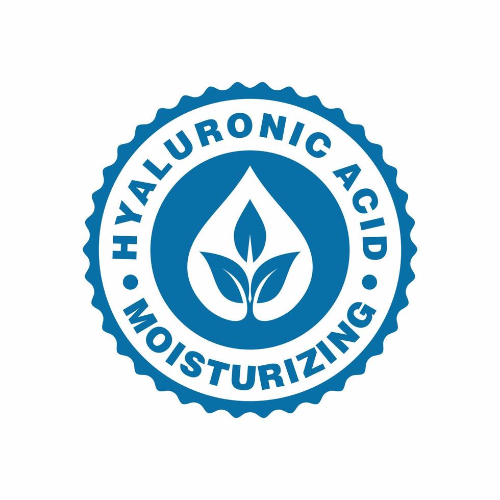 Hyaluronic acid icon. Moisturizing symbol for cosmetic products vector