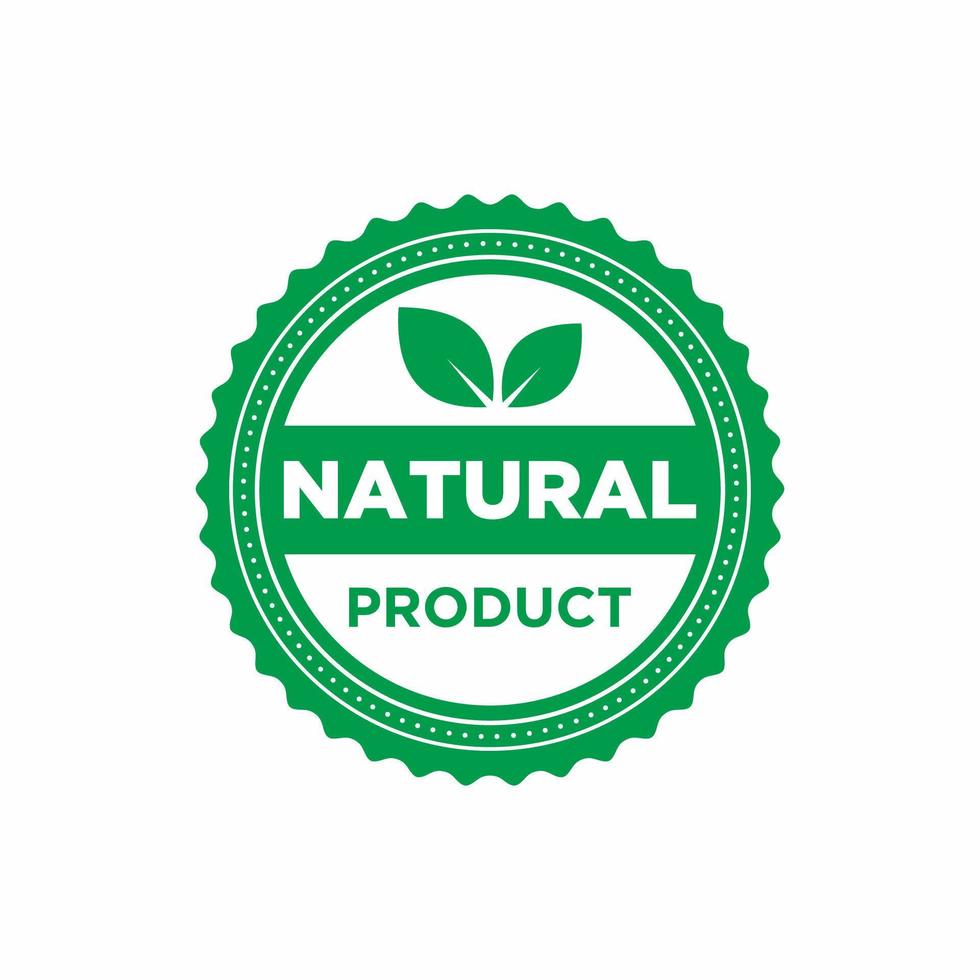 Natural Product food certified label vector