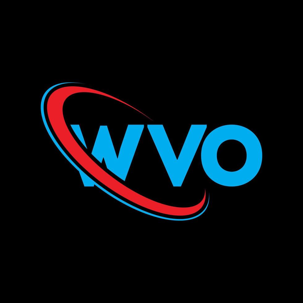 logotipo de la OMV. carta wvo. diseño del logotipo de la letra wvo. logotipo de iniciales wvo vinculado con círculo y logotipo de monograma en mayúsculas. tipografía wvo para tecnología, negocios y marca inmobiliaria. vector