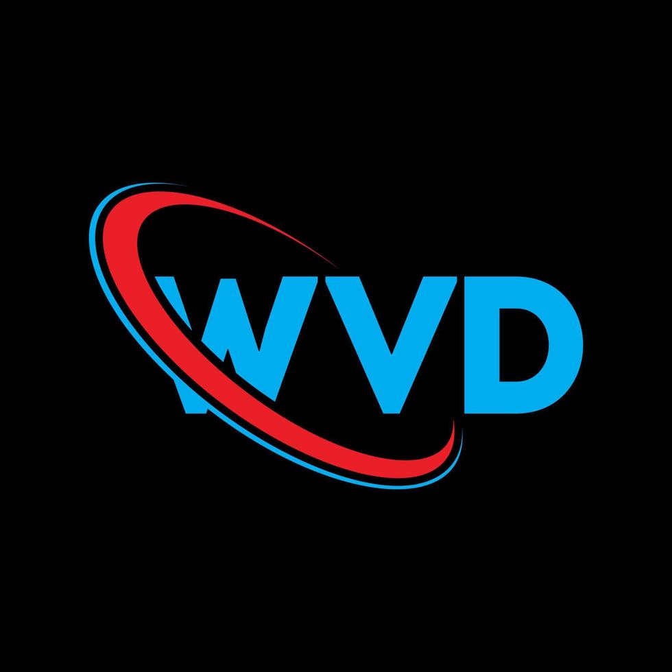 logotipo de wvd. letra wvd. diseño del logotipo de la letra wvd. logotipo de iniciales wvd vinculado con círculo y logotipo de monograma en mayúsculas. tipografía wvd para tecnología, negocios y marca inmobiliaria. vector