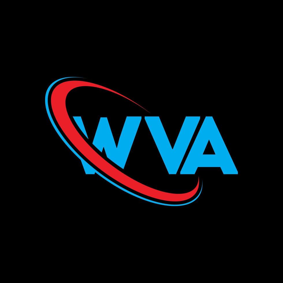 logotipo de la wva. letra wva. diseño del logotipo de la letra wva. logotipo de las iniciales wva vinculado con un círculo y un logotipo de monograma en mayúsculas. tipografía wva para tecnología, negocios y marca inmobiliaria. vector