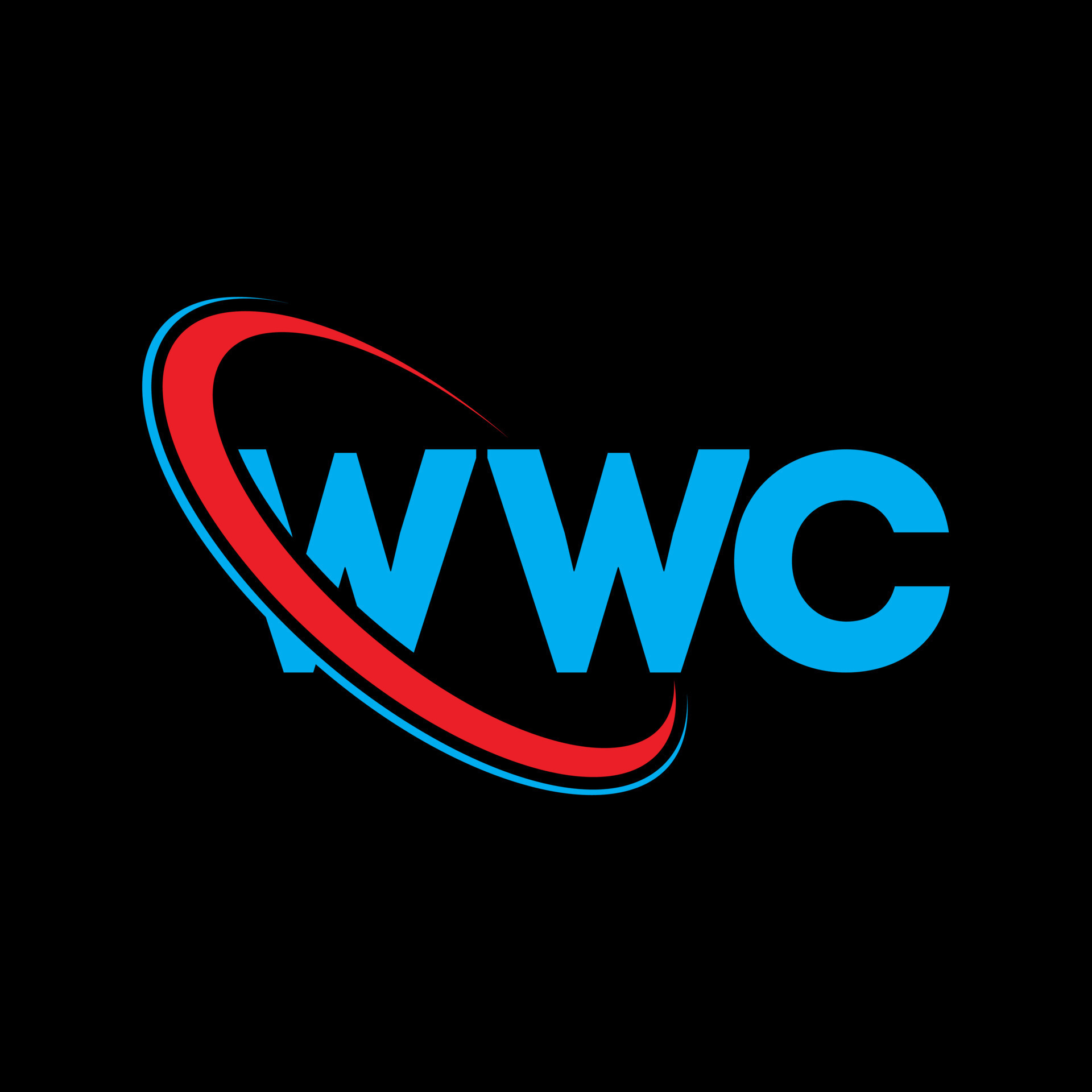 logo wc carta wwc. diseño del logotipo de la letra wwc. iniciales del