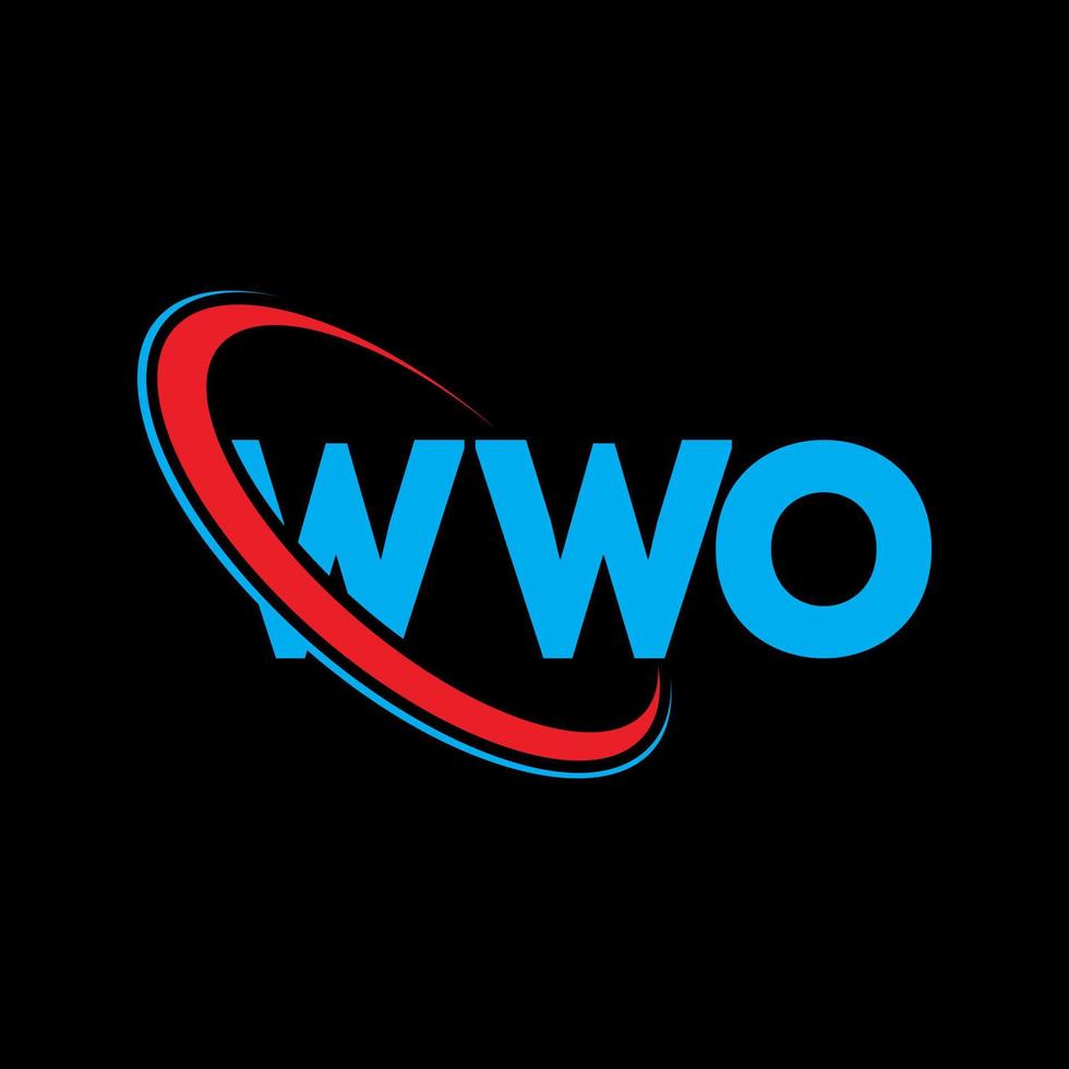 logotipo de wwo. wwo carta. diseño de logotipo de letra wwo. logotipo wwo de iniciales vinculado con círculo y logotipo de monograma en mayúsculas. wwo tipografía para tecnología, negocios y marca inmobiliaria. vector