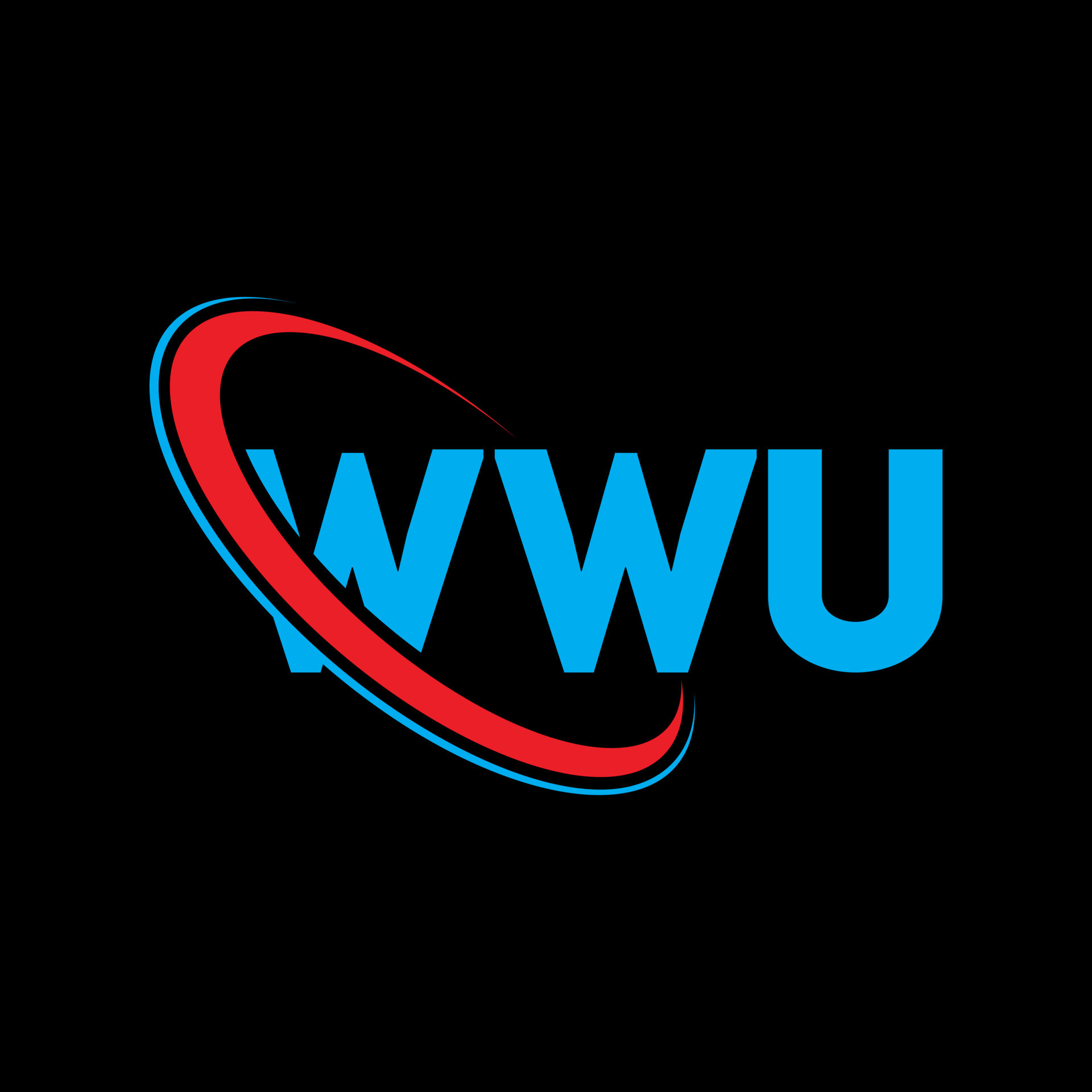 logotipo de wwu. wu carta. diseño del logotipo de la letra wwu