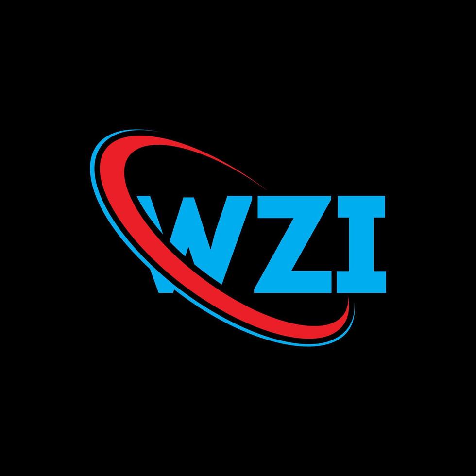 logotipo wzi. carta wzi. diseño del logotipo de la letra wzi. logotipo de iniciales wzi vinculado con círculo y logotipo de monograma en mayúsculas. tipografía wzi para tecnología, negocios y marca inmobiliaria. vector