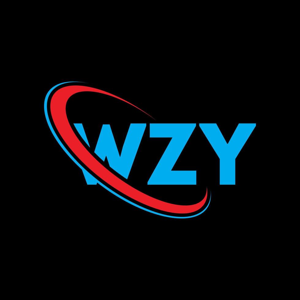 WZY logo. WZY letter. WZY letter logo design. Initials WZY logo linked with circle and uppercase monogram logo. WZY typography for technology, business and real estate brand. vector