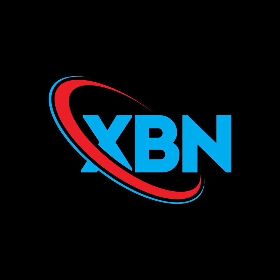 logotipo xbn. letra xbn. diseño del logotipo de la letra xbn. logotipo de iniciales xbn vinculado con círculo y logotipo de monograma en mayúsculas. tipografía xbn para tecnología, negocios y marca inmobiliaria. vector