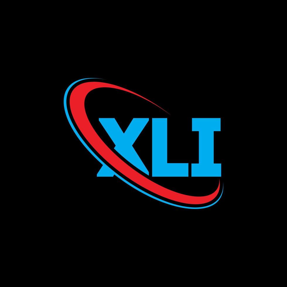 logotipo xli. xli carta. diseño del logotipo de la letra xli. logotipo de iniciales xli vinculado con círculo y logotipo de monograma en mayúsculas. tipografía xli para tecnología, negocios y marca inmobiliaria. vector