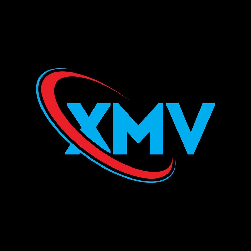XMV logo. XMV letter. XMV letter logo design. Initials XMV logo linked with circle and uppercase monogram logo. XMV typography for technology, business and real estate brand. vector