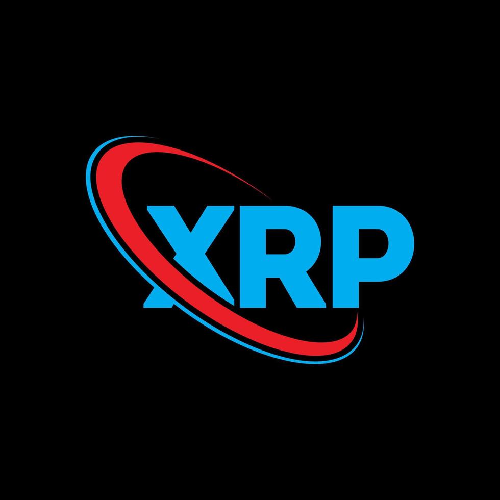 XRP logo. XRP letter. XRP letter logo design. Initials XRP logo linked with circle and uppercase monogram logo. XRP typography for technology, business and real estate brand. vector