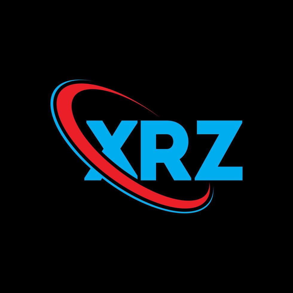 XRZ logo. XRZ letter. XRZ letter logo design. Initials XRZ logo linked with circle and uppercase monogram logo. XRZ typography for technology, business and real estate brand. vector