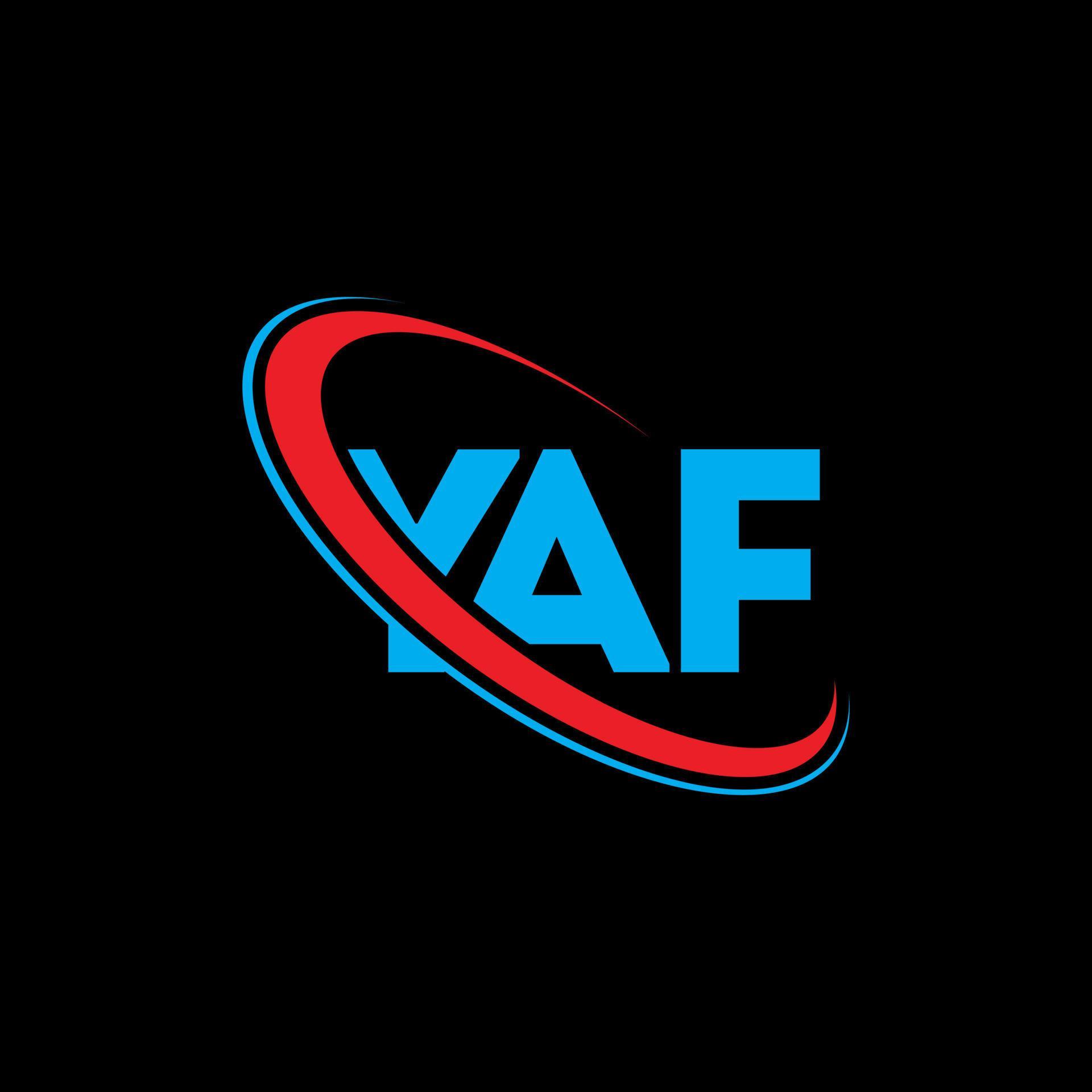 YAF logo. YAF letter. YAF letter logo design. Initials YAF logo linked