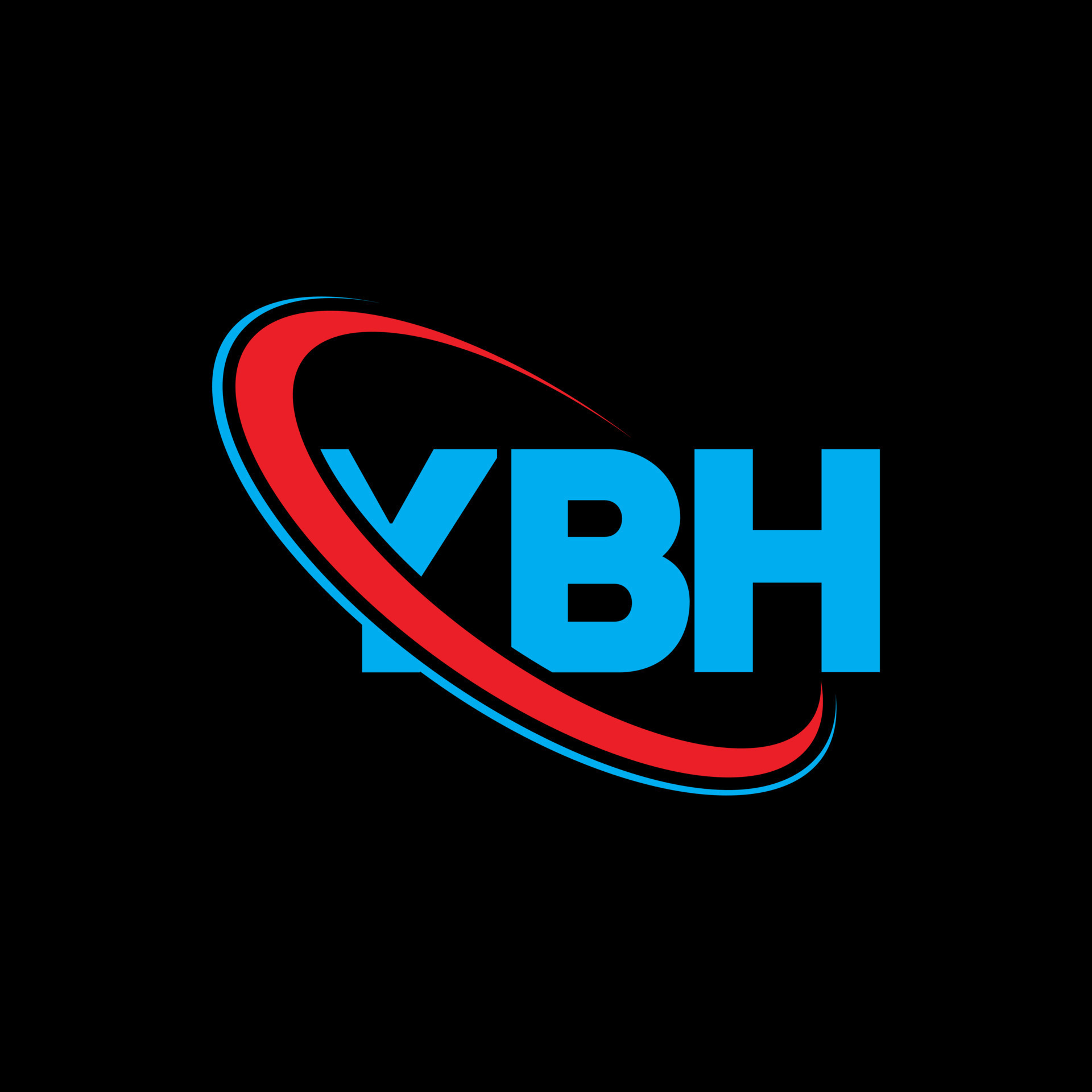 YBH logo. YBH letter. YBH letter logo design. Initials YBH logo linked