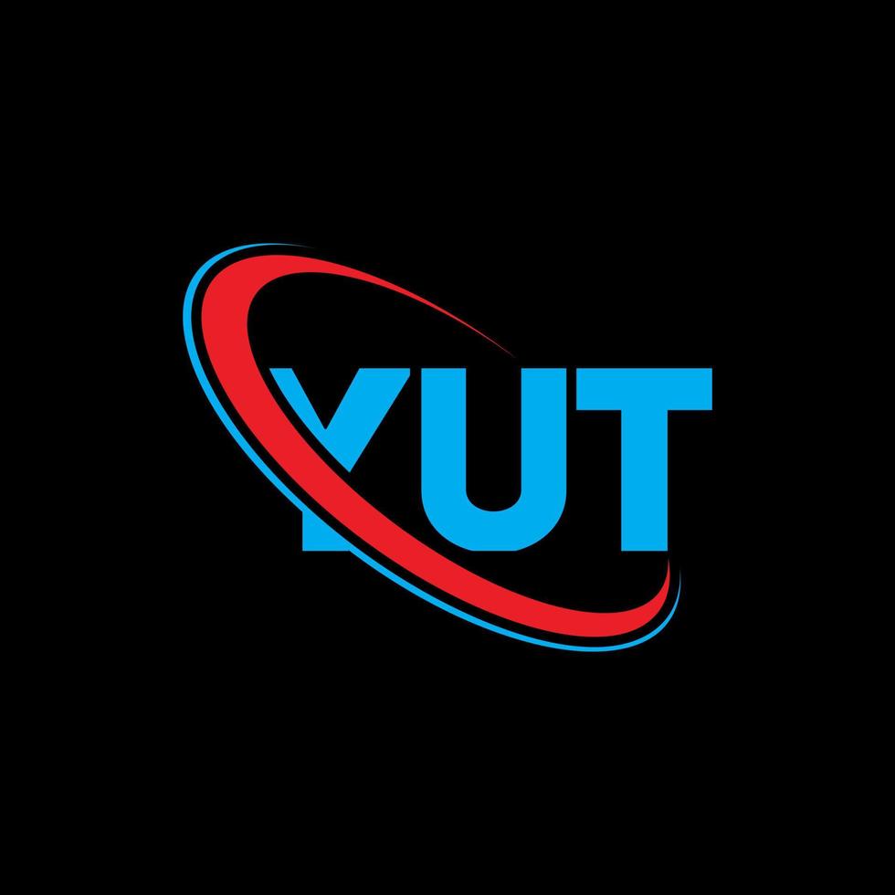 YUT logo. YUT letter. YUT letter logo design. Initials YUT logo linked with circle and uppercase monogram logo. YUT typography for technology, business and real estate brand. vector