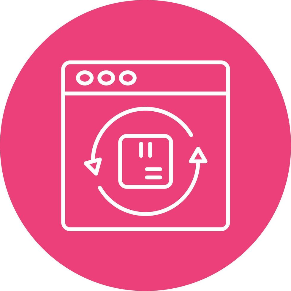 Rotation Line Circle Background Icon vector
