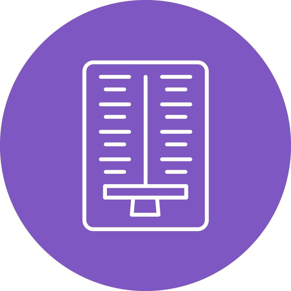 Comparison Line Circle Background Icon vector