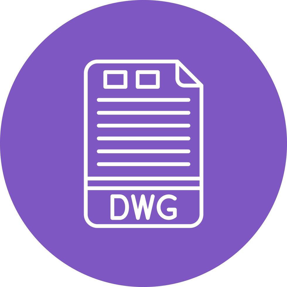 DWG Line Circle Background Icon vector