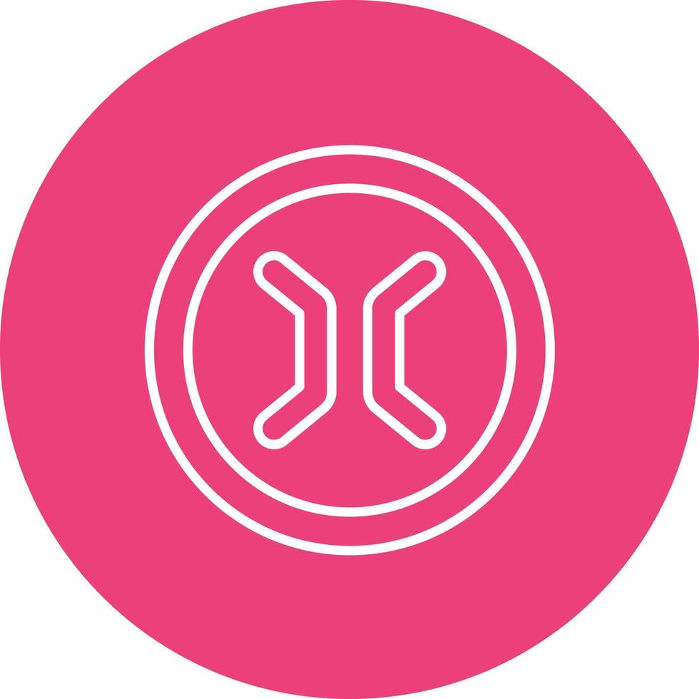 Narrow Bridge Line Circle Background Icon vector
