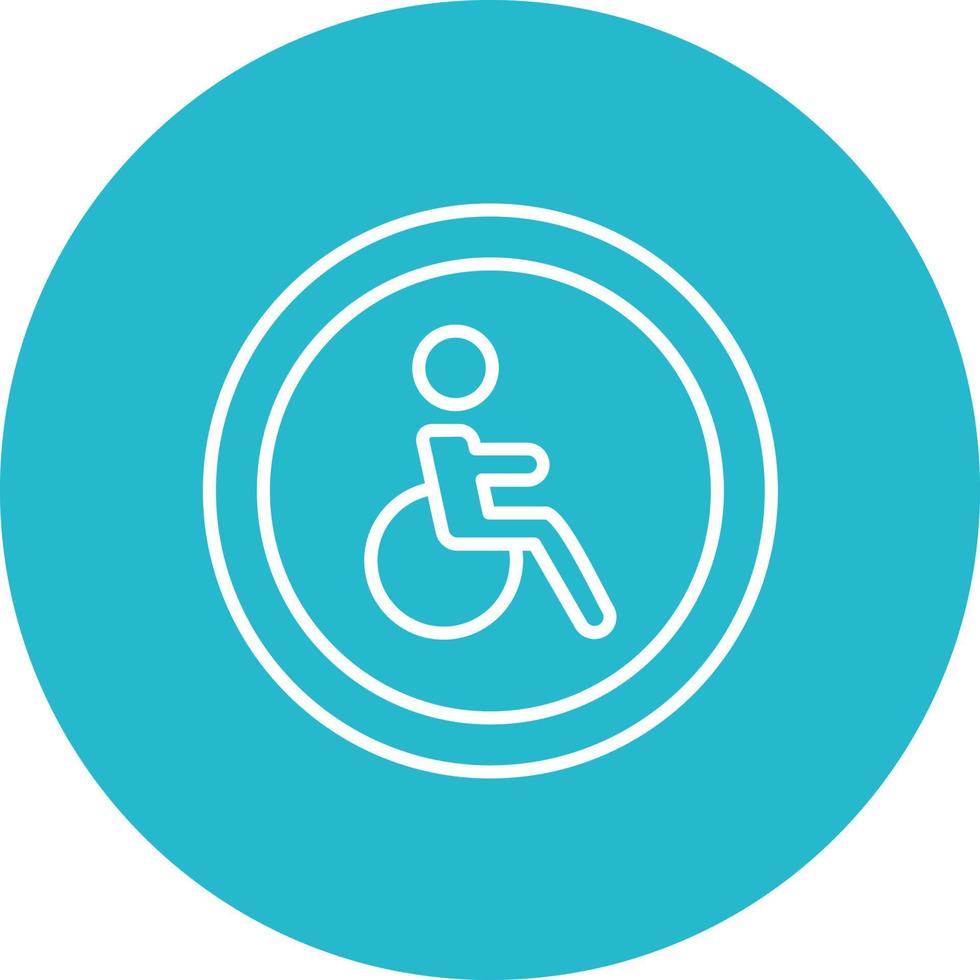 Disabled Line Circle Background Icon vector