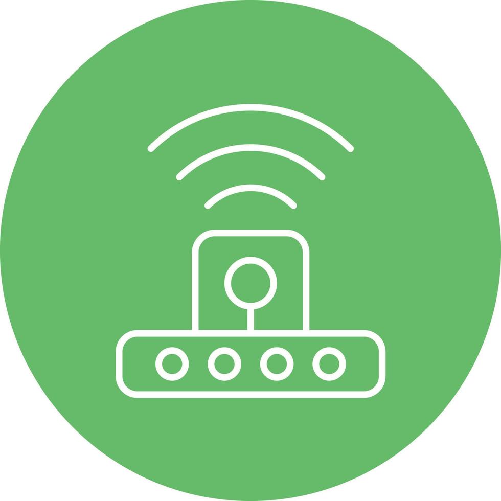 Sensor Line Circle Background Icon vector