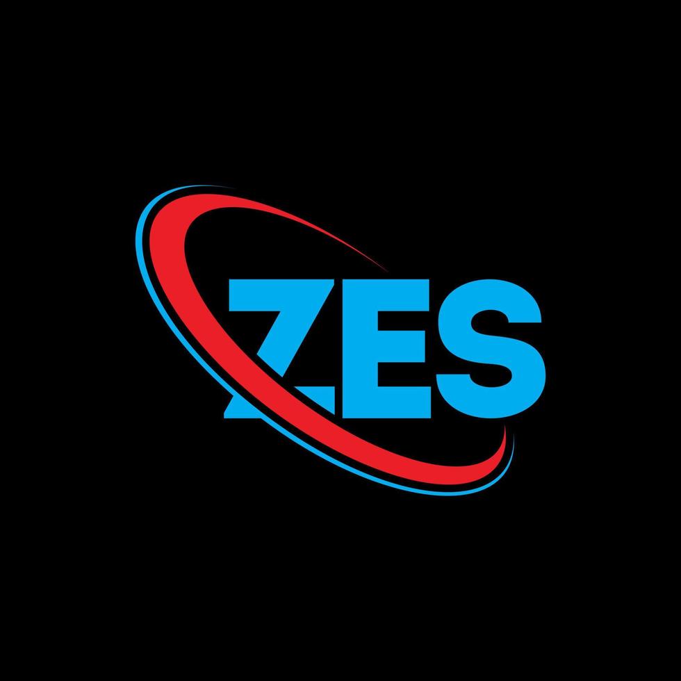 ZES logo. ZES letter. ZES letter logo design. Initials ZES logo linked with circle and uppercase monogram logo. ZES typography for technology, business and real estate brand. vector