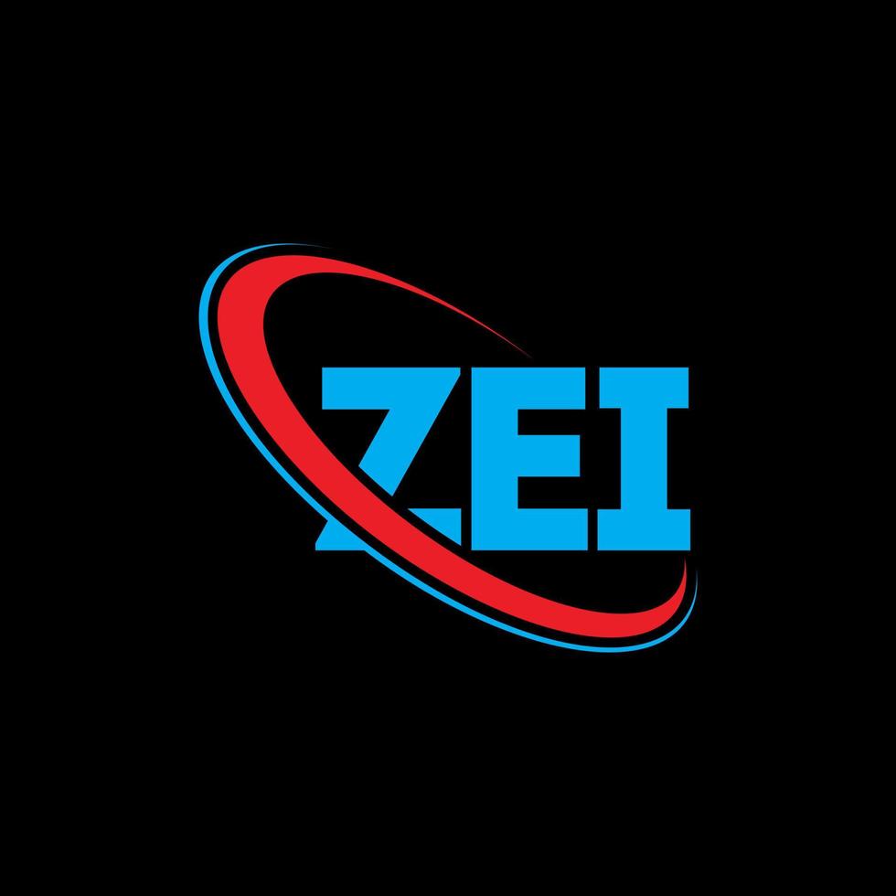 logotipo de zei. letra zei. diseño del logotipo de la letra zei. logotipo de iniciales zei vinculado con círculo y logotipo de monograma en mayúsculas. tipografía zei para tecnología, negocios y marca inmobiliaria. vector