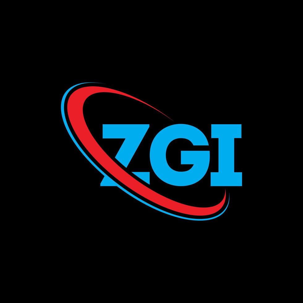 logotipo de ZGI. letra zgui. diseño del logotipo de la letra zgi. logotipo de iniciales zgi vinculado con círculo y logotipo de monograma en mayúsculas. tipografía zgi para tecnología, negocios y marca inmobiliaria. vector